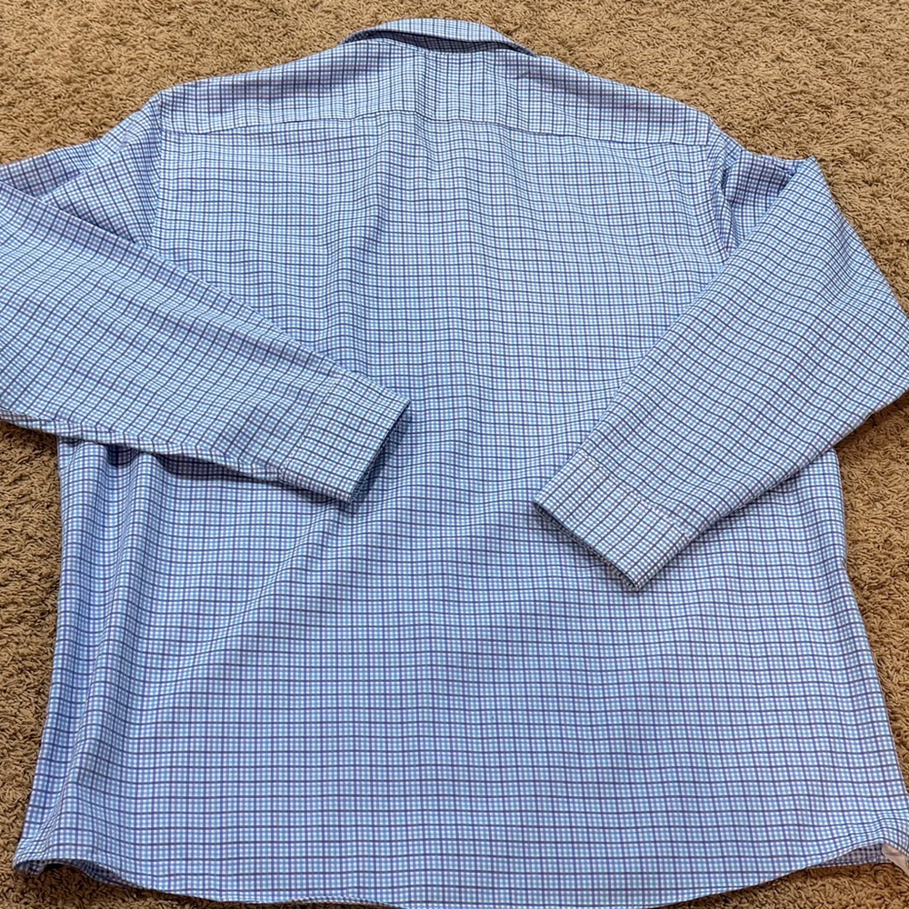 Michael Kors Non Iron Dress Shirt Blue 17.5 34/35 - Picture 3 of 5